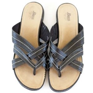 Bass Sandals Shoes Black Size 9 1/2 M